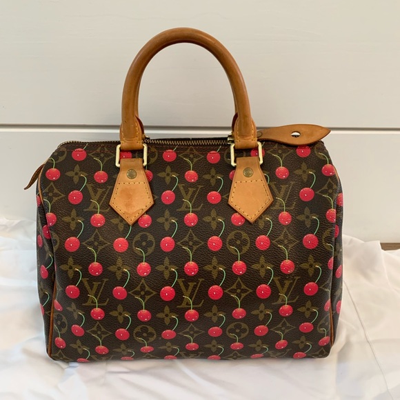 LOUIS VUITTON TAKASHI MURAKAMIX MONOGRAM CERISES SPEEDY 25 - Picture 3 of 12